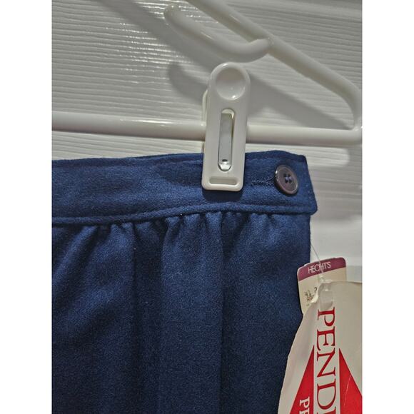 NWT Vintage Pendleton Wool Midi Navy Blue Skirt New with Tag Size 6 - Picture 7 of 15